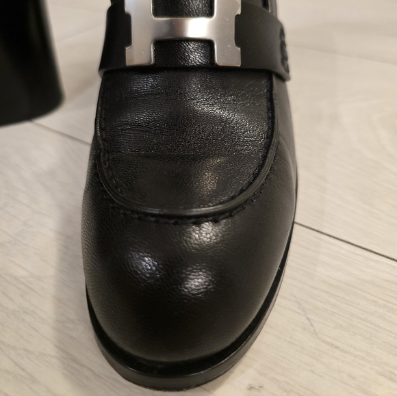 Hermes Black Leather Loafers - Picture 9 of 12